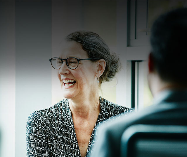 woman laughing