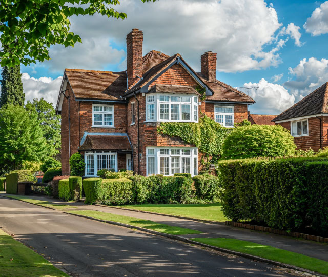 A house with a garden